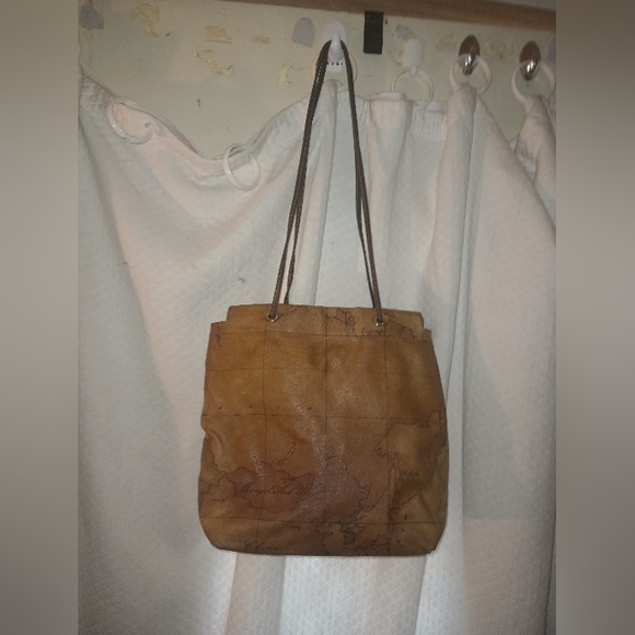 Alviero Martini Leather World Map Tote Bag - Picture 12 of 14